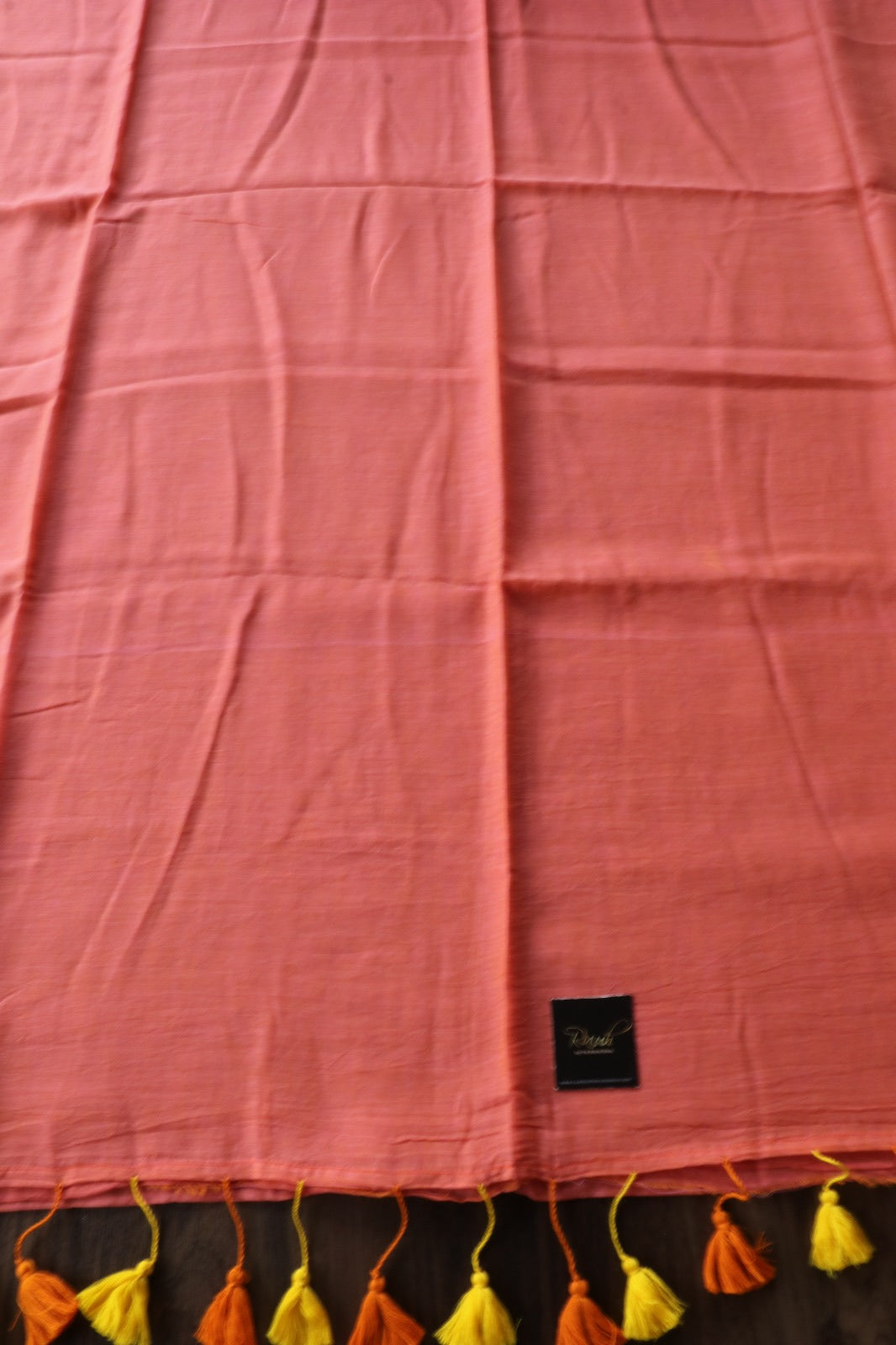 DUAL TONE YELLOW X ORANGE MULMUL SAREE