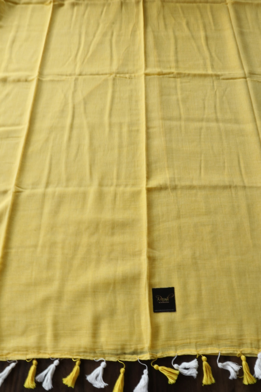 YELLOW MULMUL SAREE