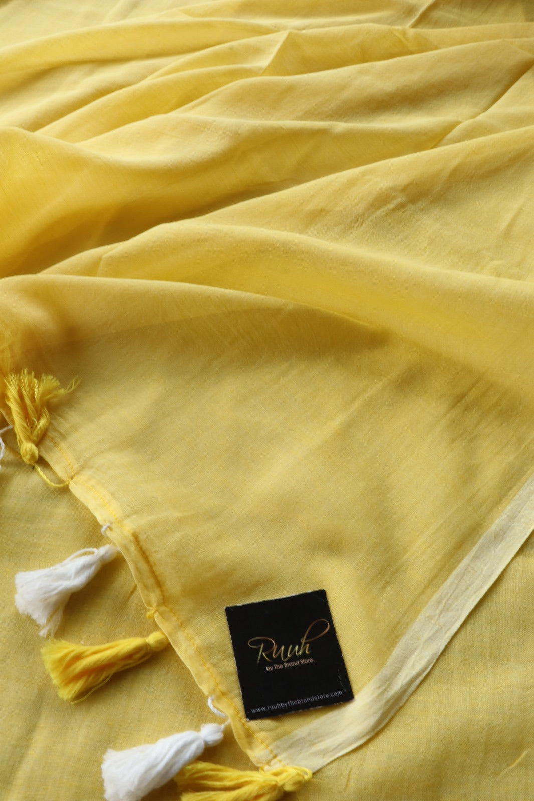 YELLOW MULMUL SAREE