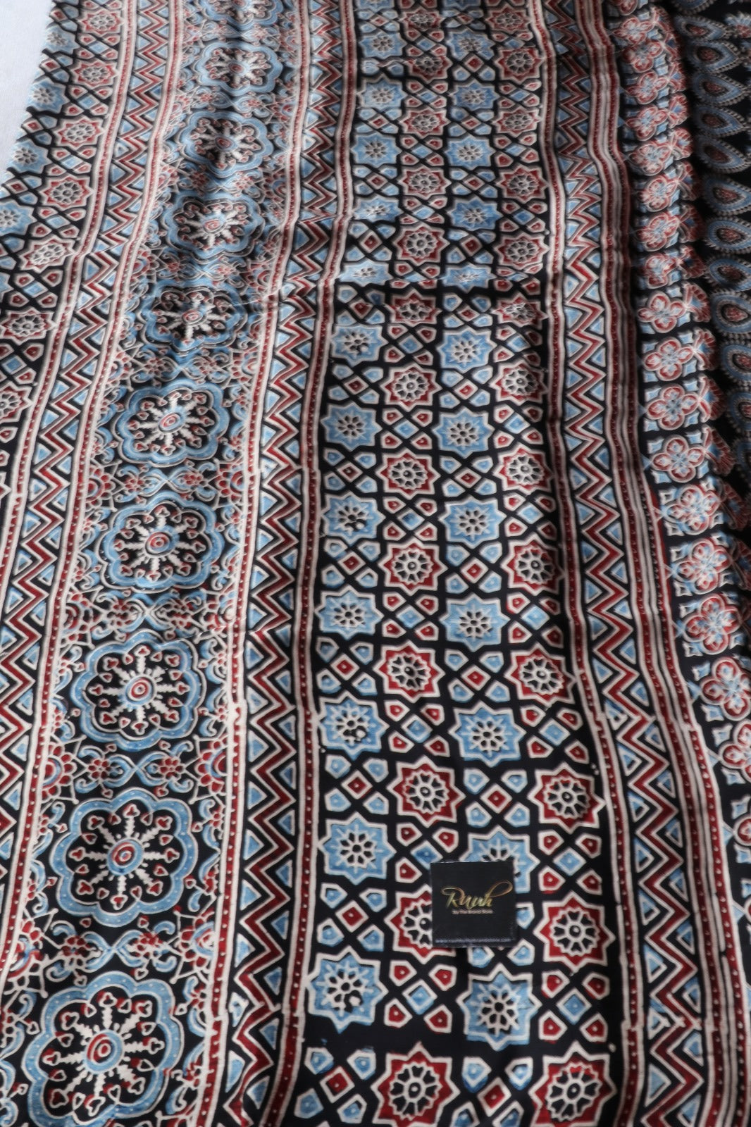 TREE DESIGN AJRAKH MODAL SILK SAREE - TBS26AM