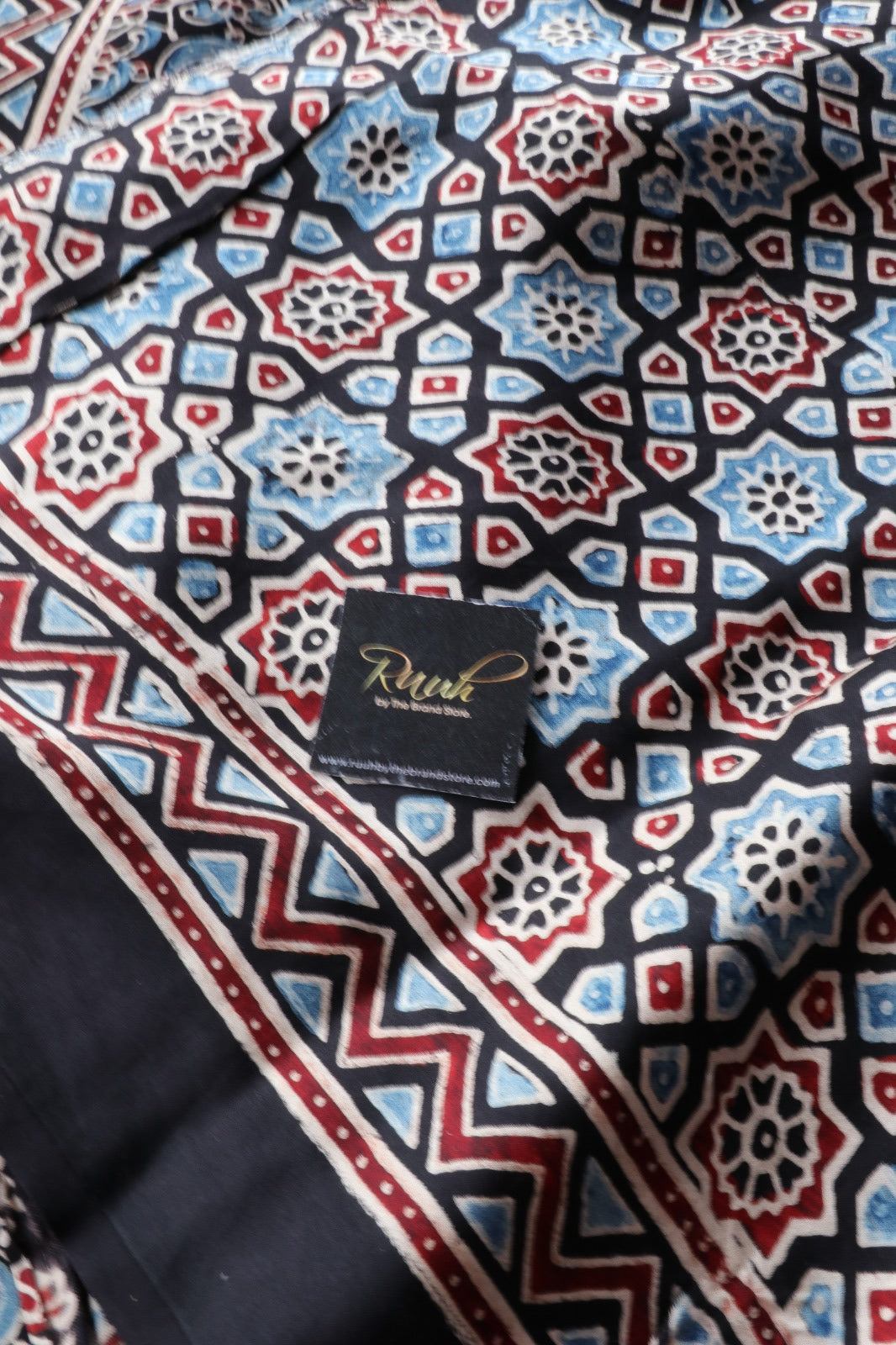 TREE DESIGN AJRAKH MODAL SILK SAREE