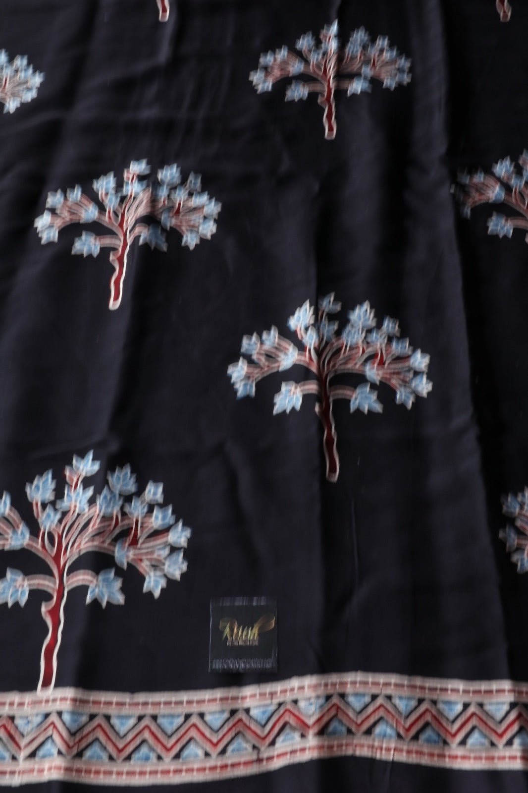 TREE DESIGN AJRAKH MODAL SILK SAREE