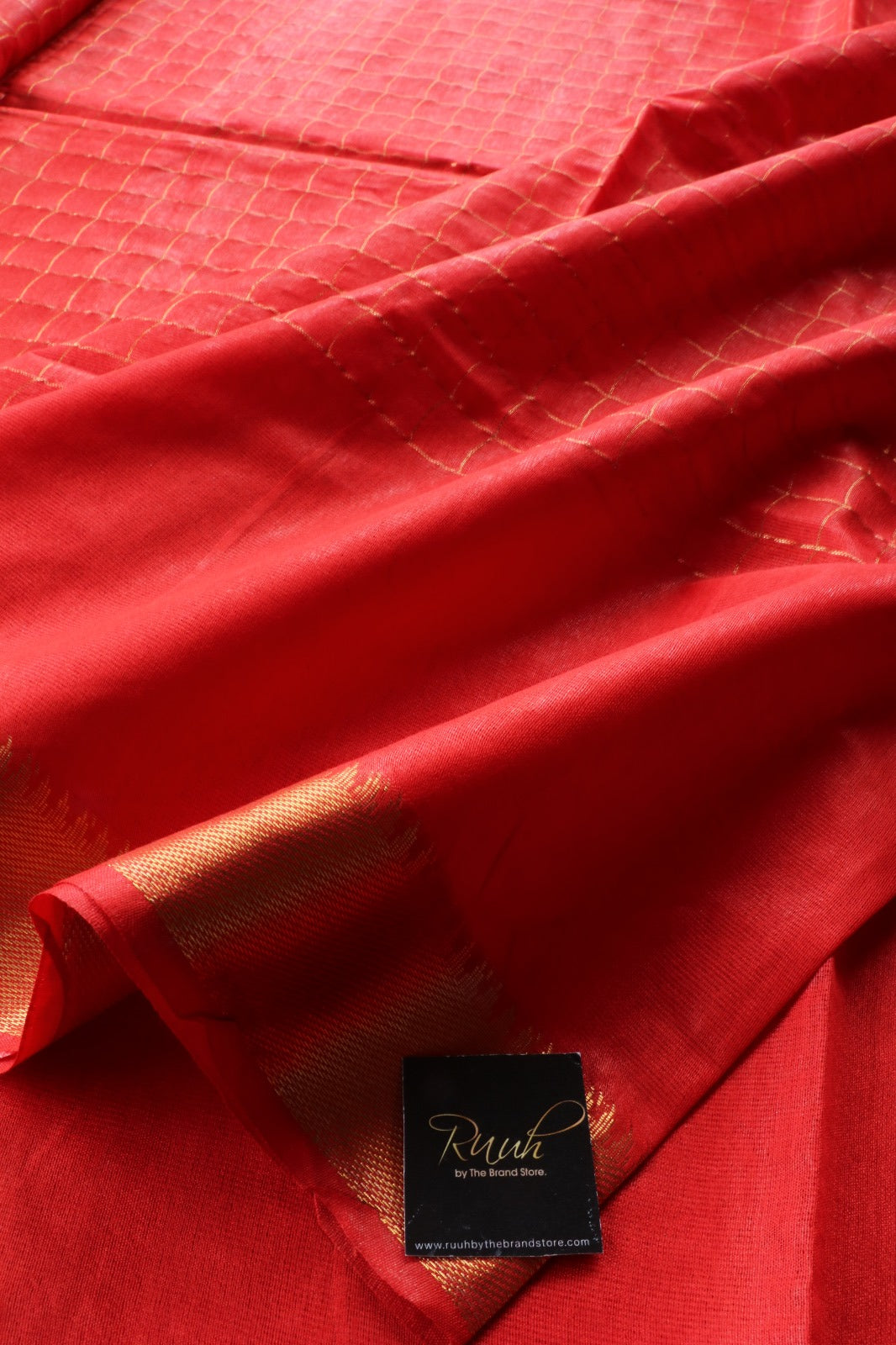 RED SEMI SILK CHECKS