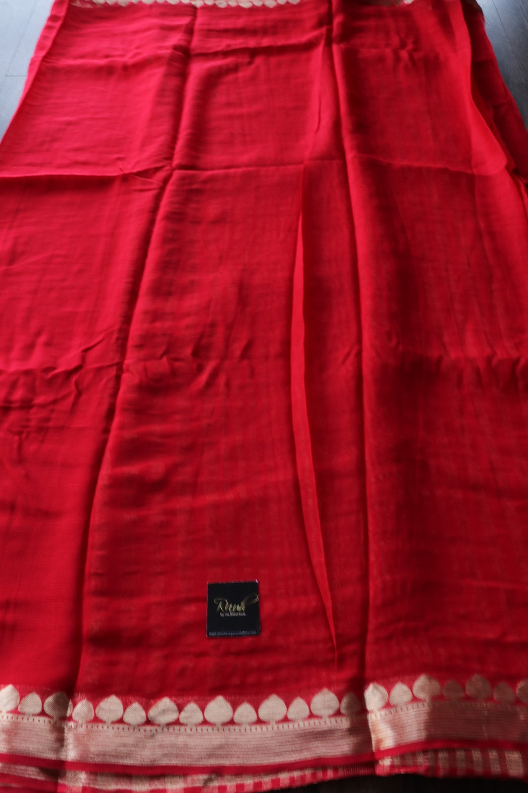 RED VISCOSE GEORGETTE SAREE