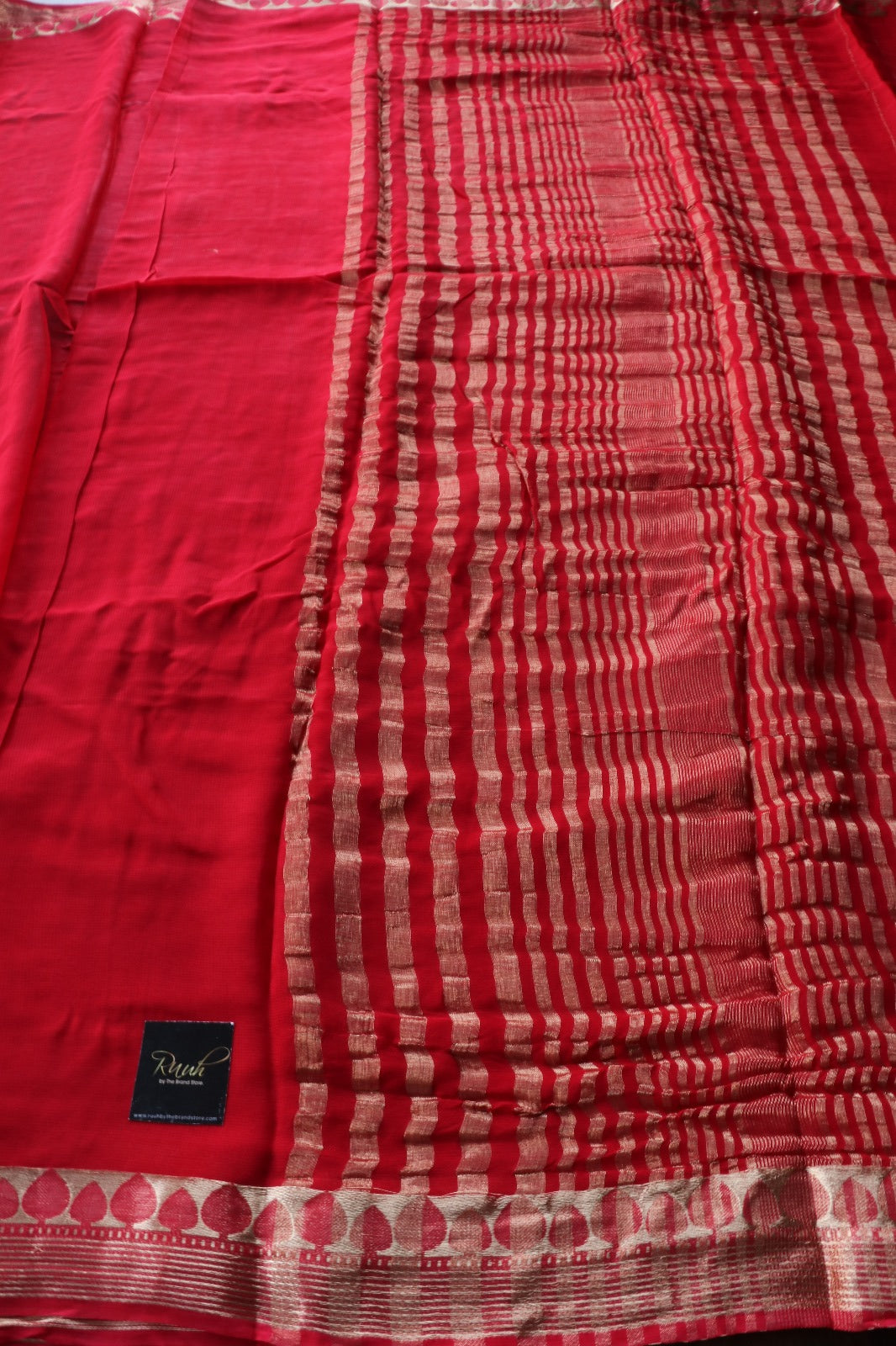 RED VISCOSE GEORGETTE SAREE