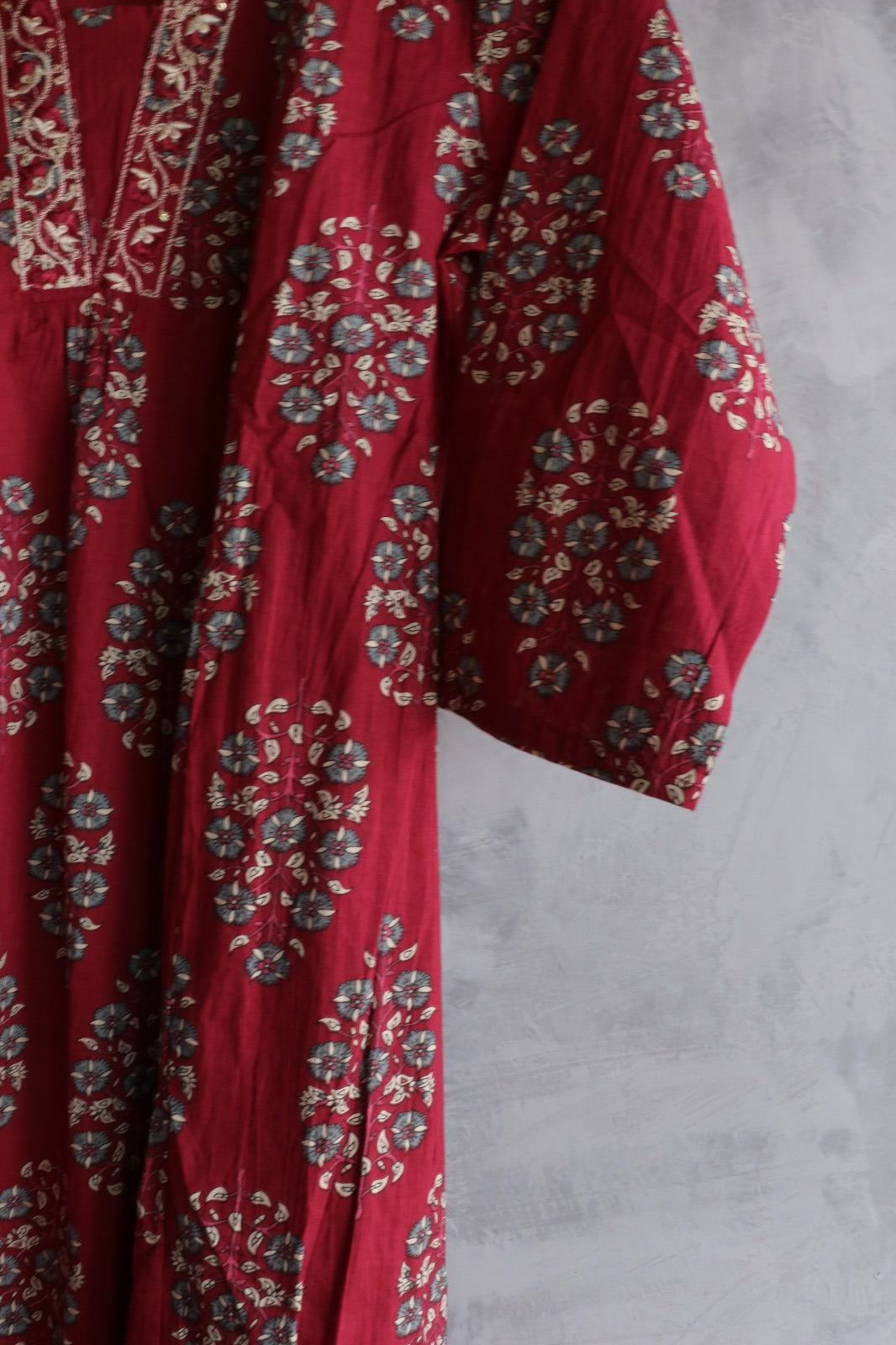 MAROON COTTON SALWAR SUIT SET