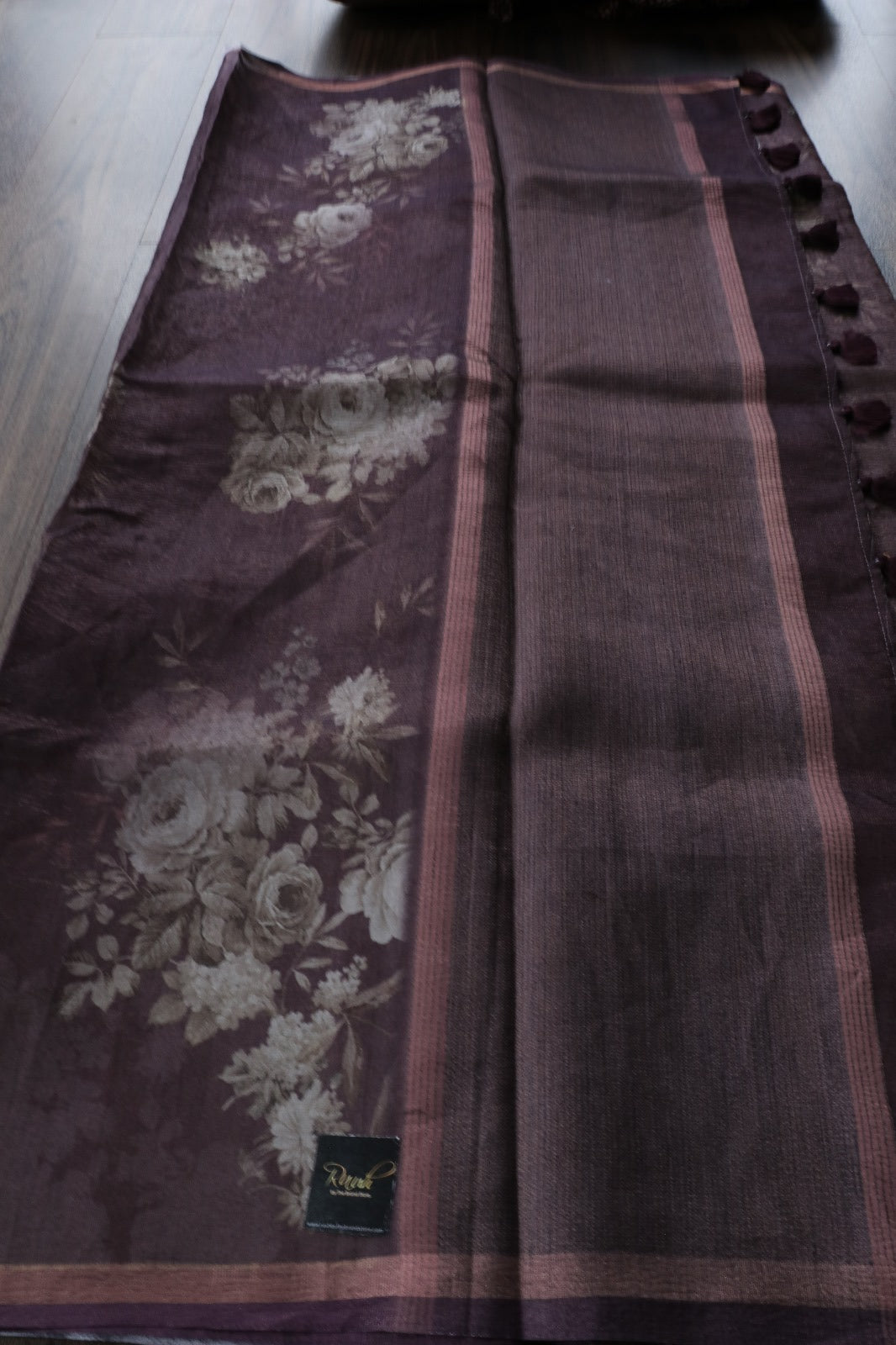 DESIGNER CRUSH DIGITAL PRINTED SAREE 1