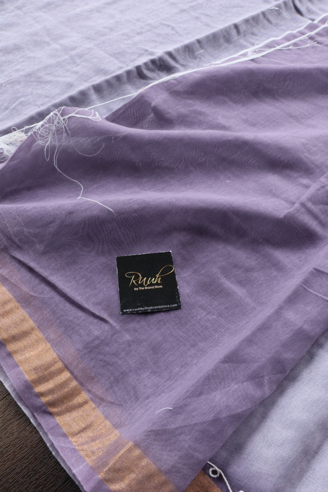 LAVENDER SEMI CHANDERI FLORAL PRINT SAREE