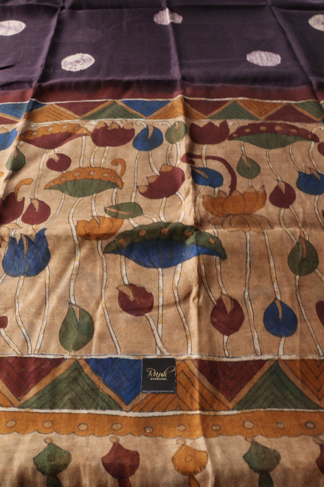 DARK PURPLE SEMI LINEN SAREE