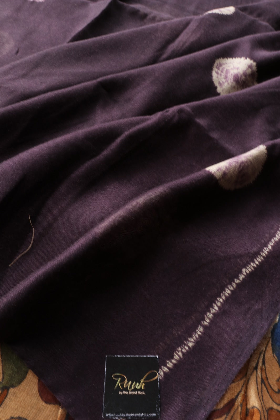 DARK PURPLE SEMI LINEN SAREE