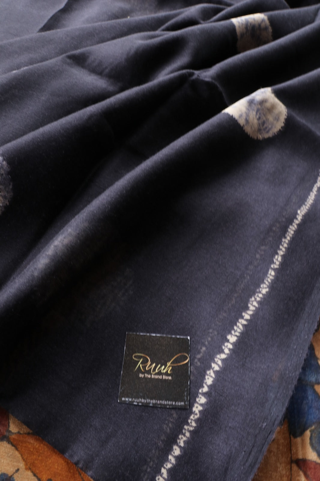 DARK GREY SEMI LINEN SAREE