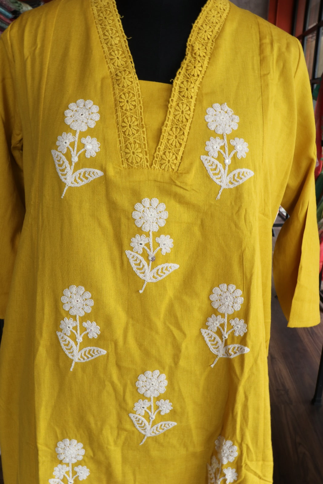 YELLOW COTTON CO ORD SET
