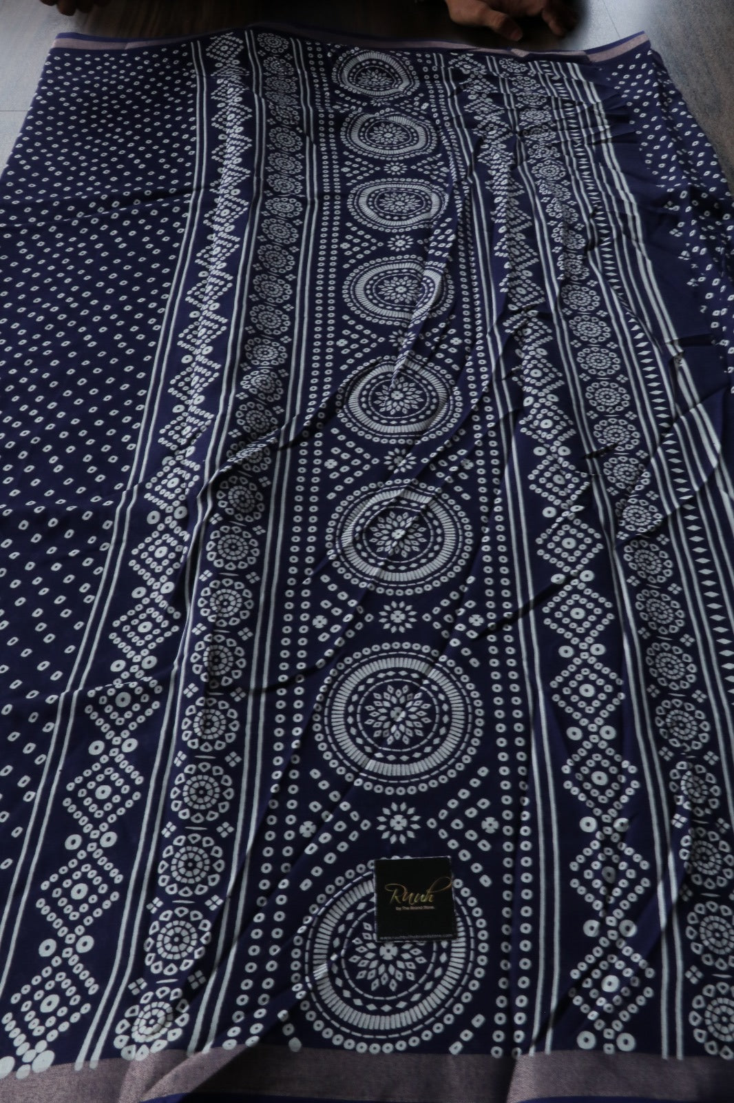 DARK BLUE COTTON MIX SAREE