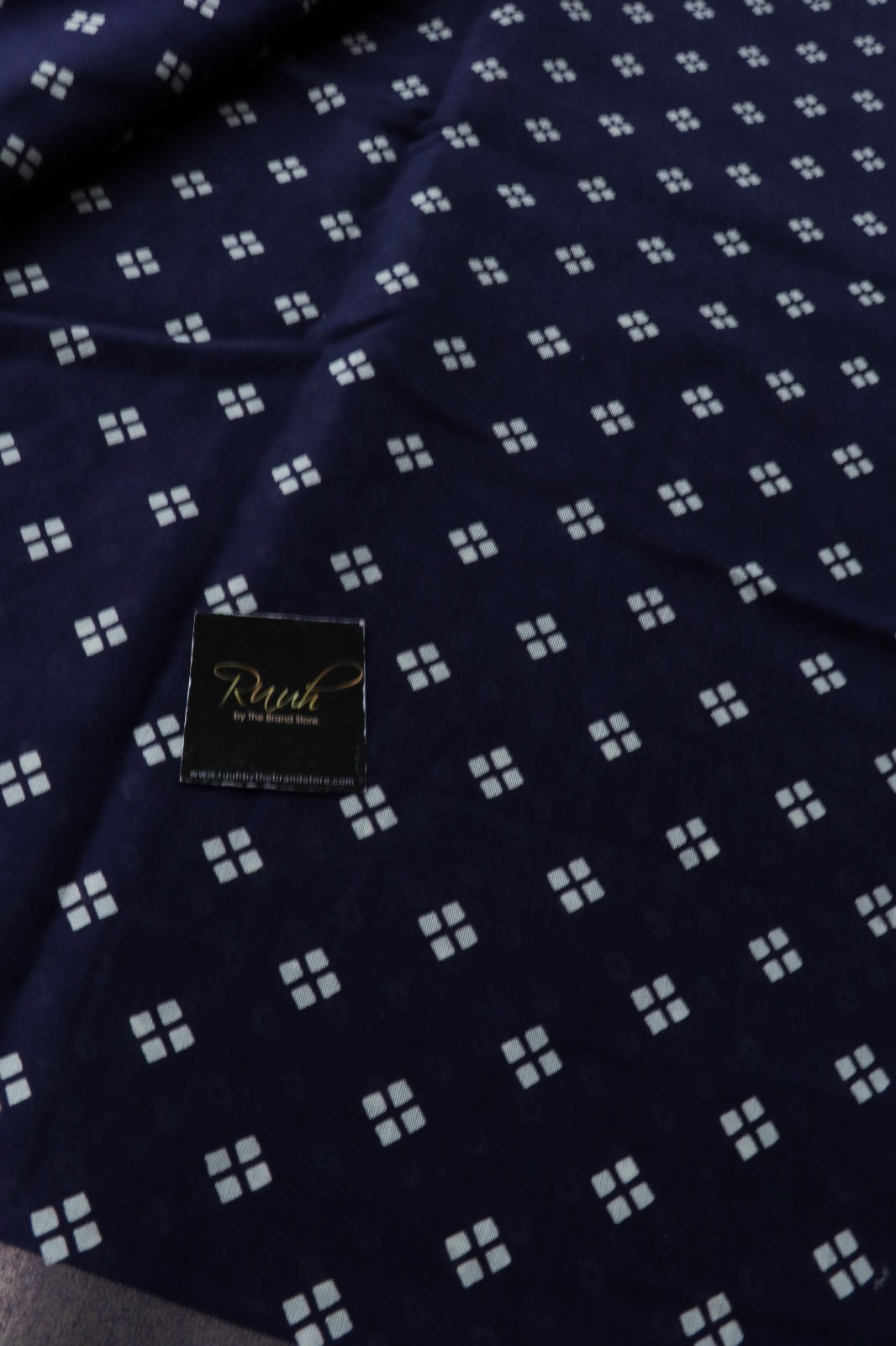 DARK BLUE COTTON MIX SAREE