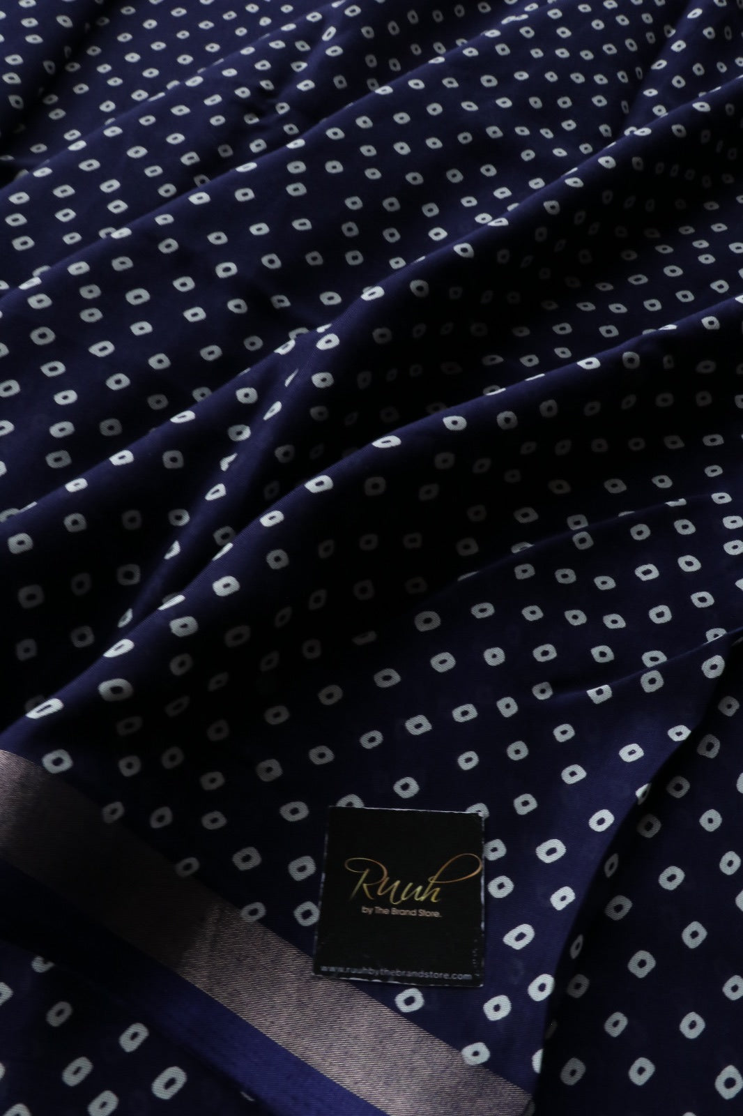 DARK BLUE COTTON MIX SAREE