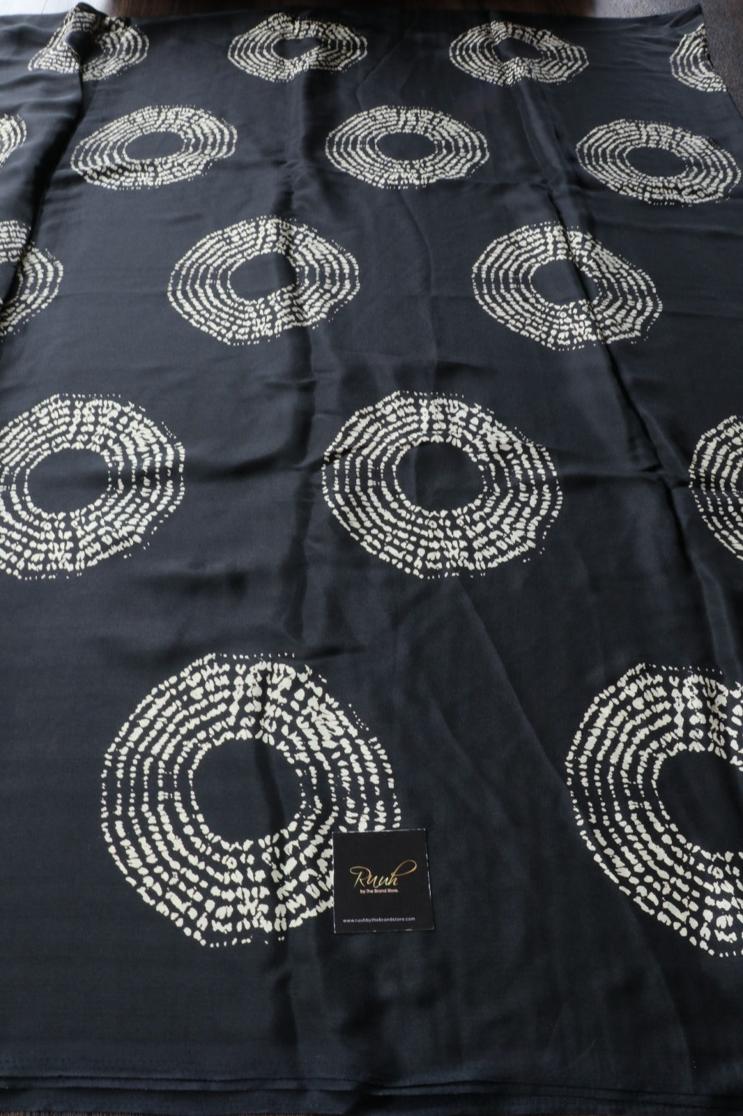 BLACK SEMI MODAL SATIN SILK