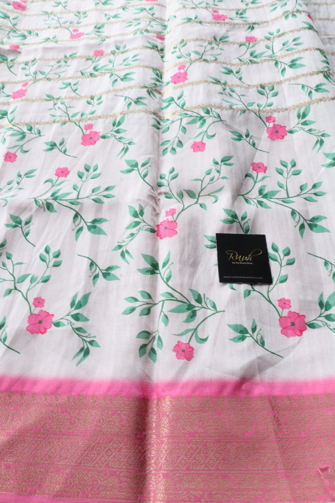 FLORAL PRINTED SEMI SILK SAREE