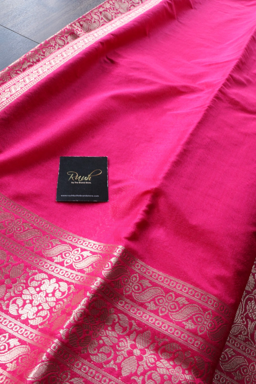 PINK BANARASI SEMI KATAN SAREE