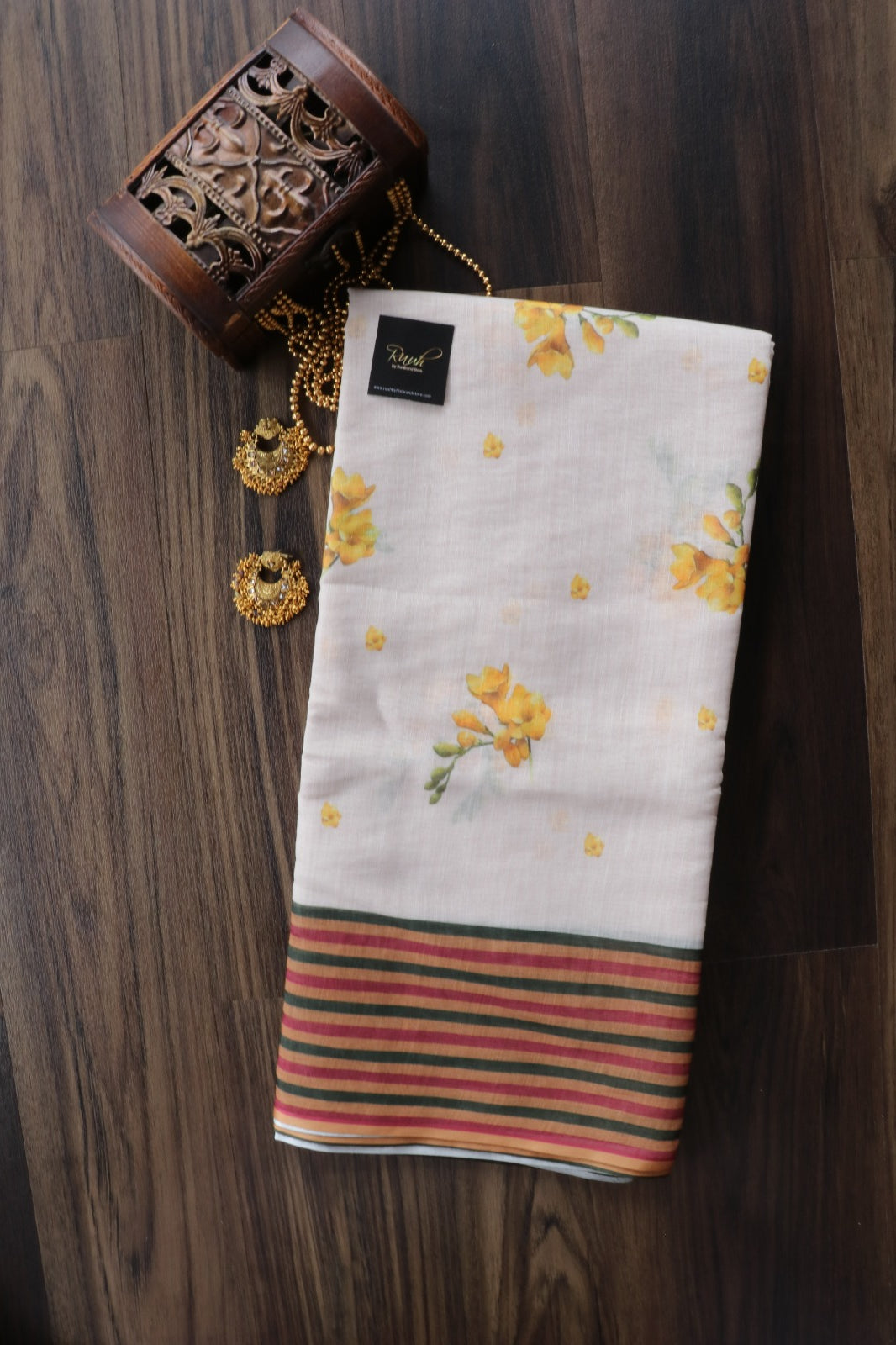 SEMI LINEN FLORAL PRINT