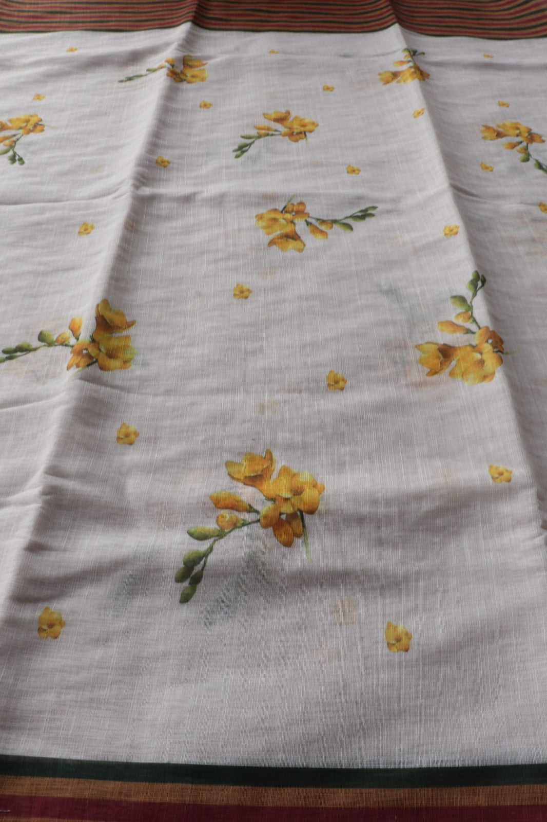 SEMI LINEN FLORAL PRINT