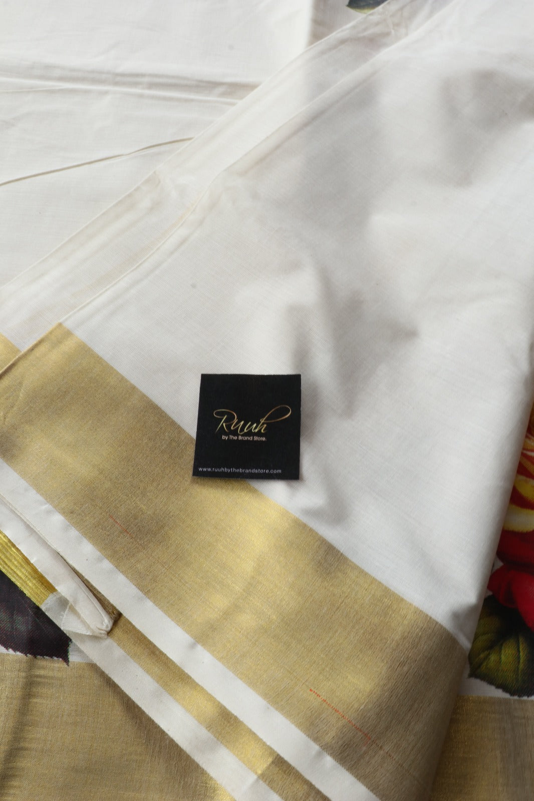 ROSE PRINTED KERALA COTTON SAREE
