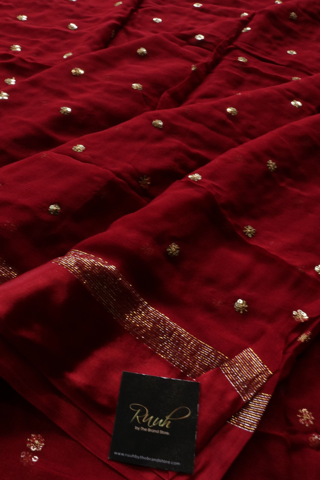MAROON VISCOSE GEORGETTE