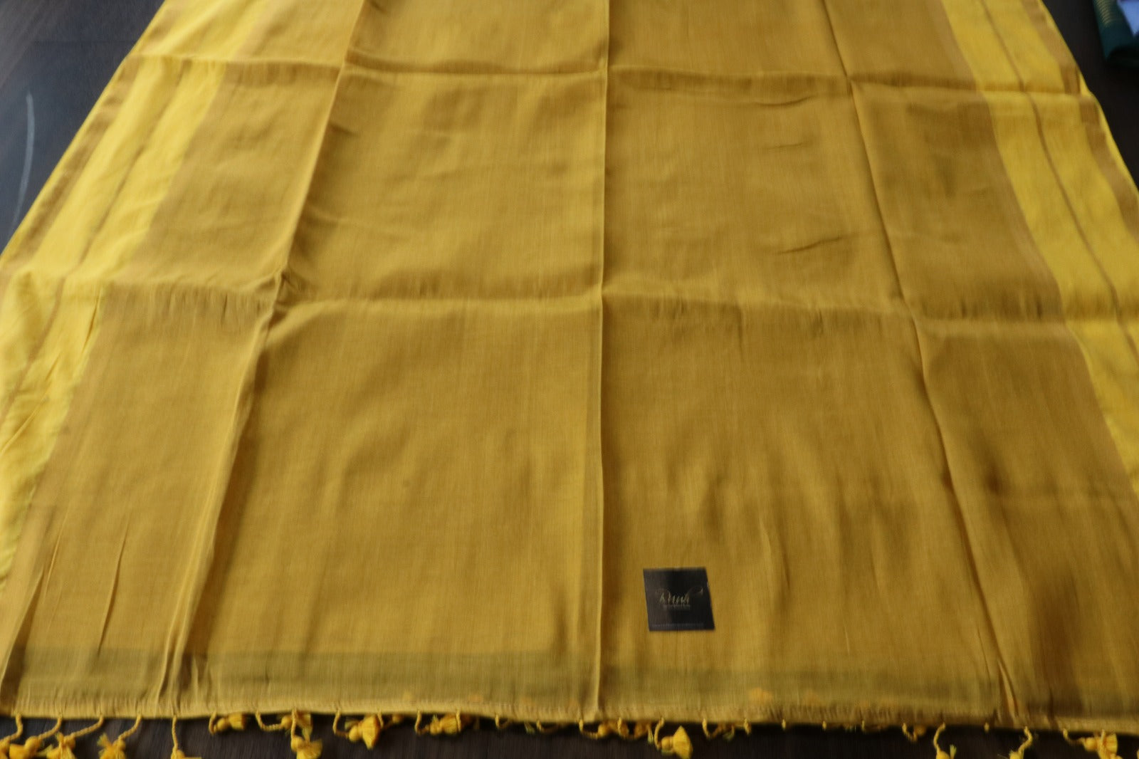 YELLOW MUL COTTON WITH ZARI TISSUE