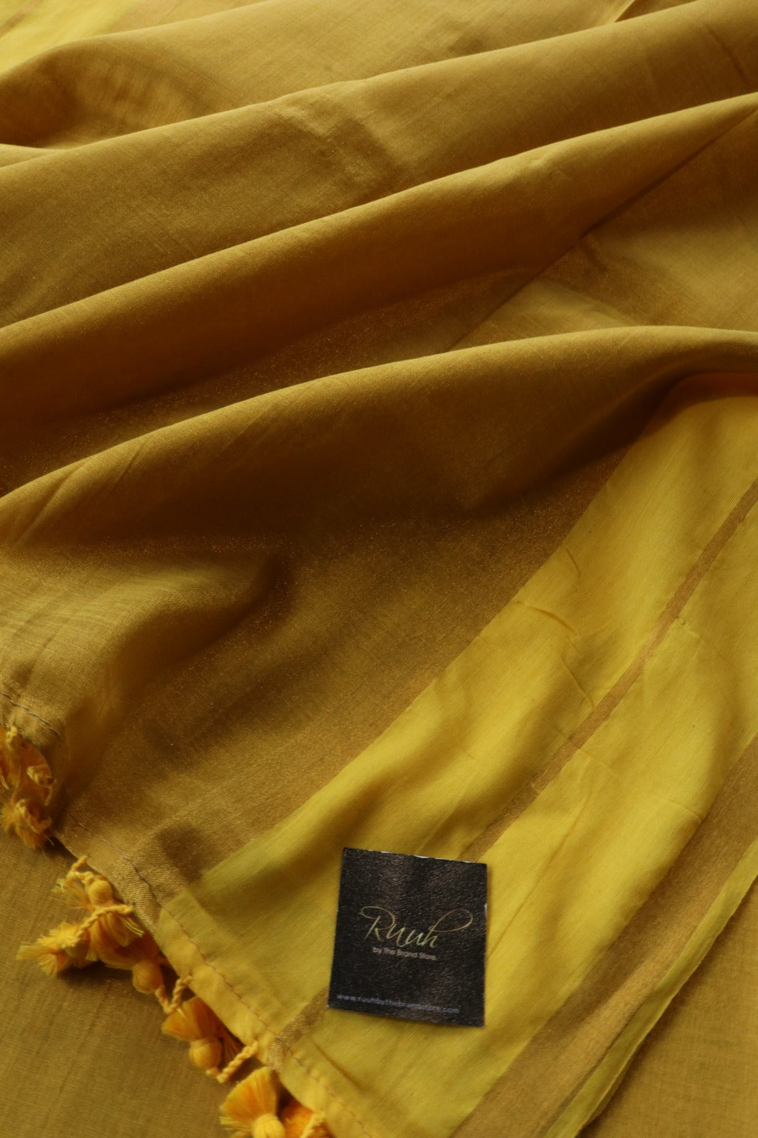 YELLOW MUL COTTON WITH ZARI TISSUE