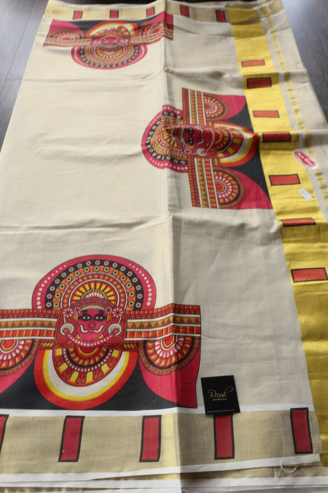 THEYYAM PRINT ON KERALA TISSUE