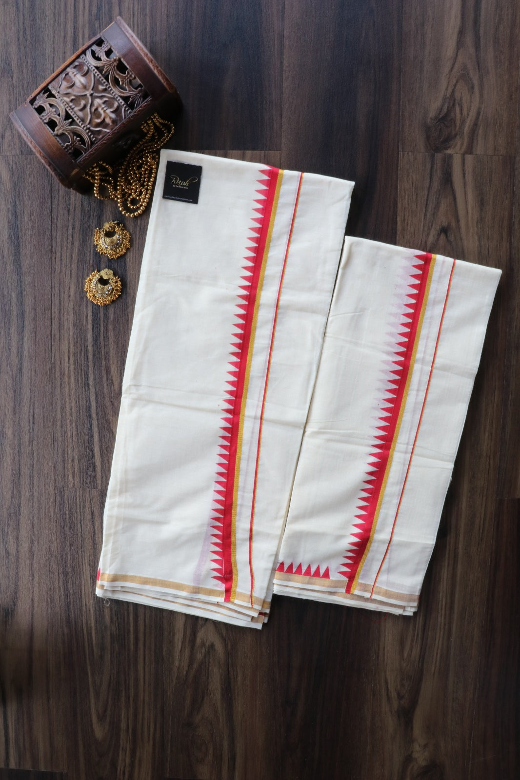 COLOUR TEMPLE BORDER COTTON SET MUND