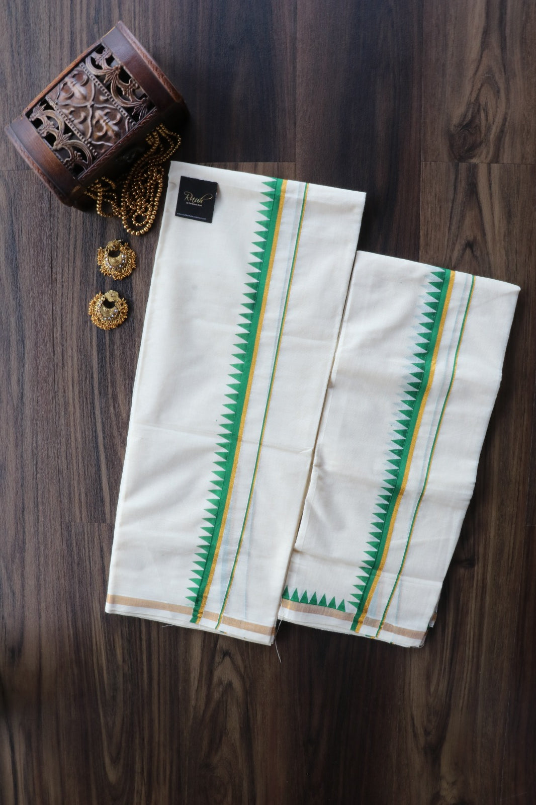 COLOUR TEMPLE BORDER COTTON SET MUND
