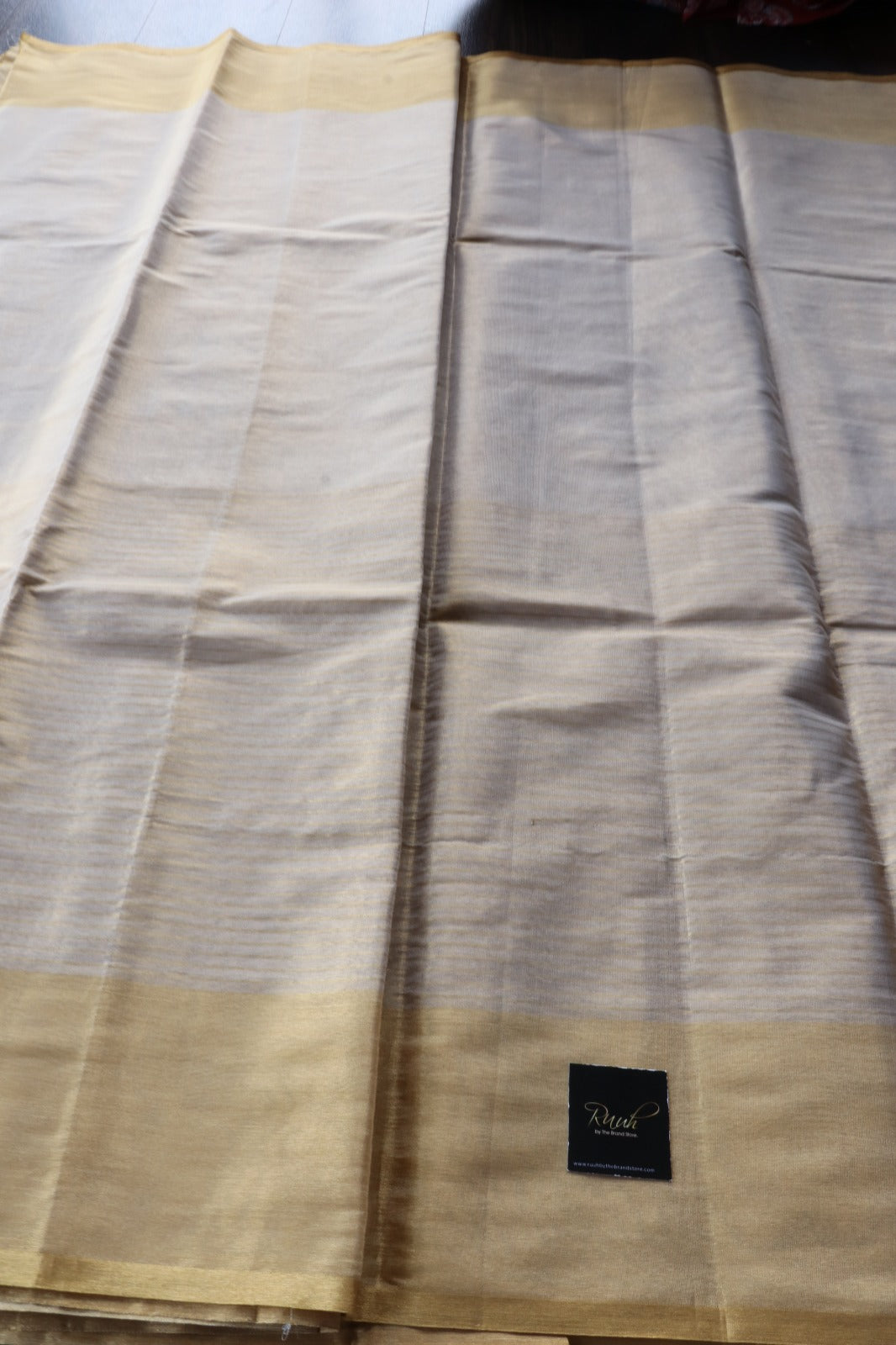 BANARASI TISSUE WITH STRIPE ON LOWER PART