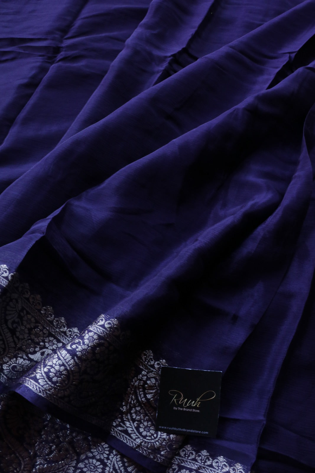 PURPLE VISCOSE CHINNON SAREE