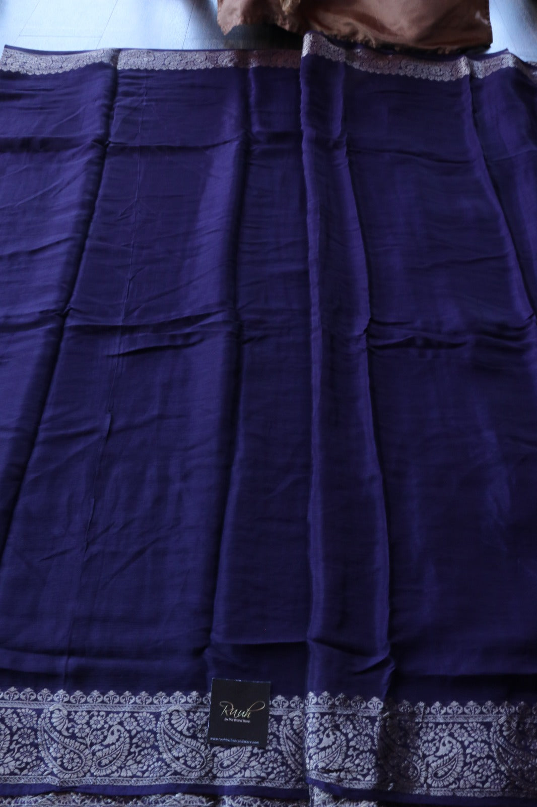 PURPLE VISCOSE CHINNON SAREE