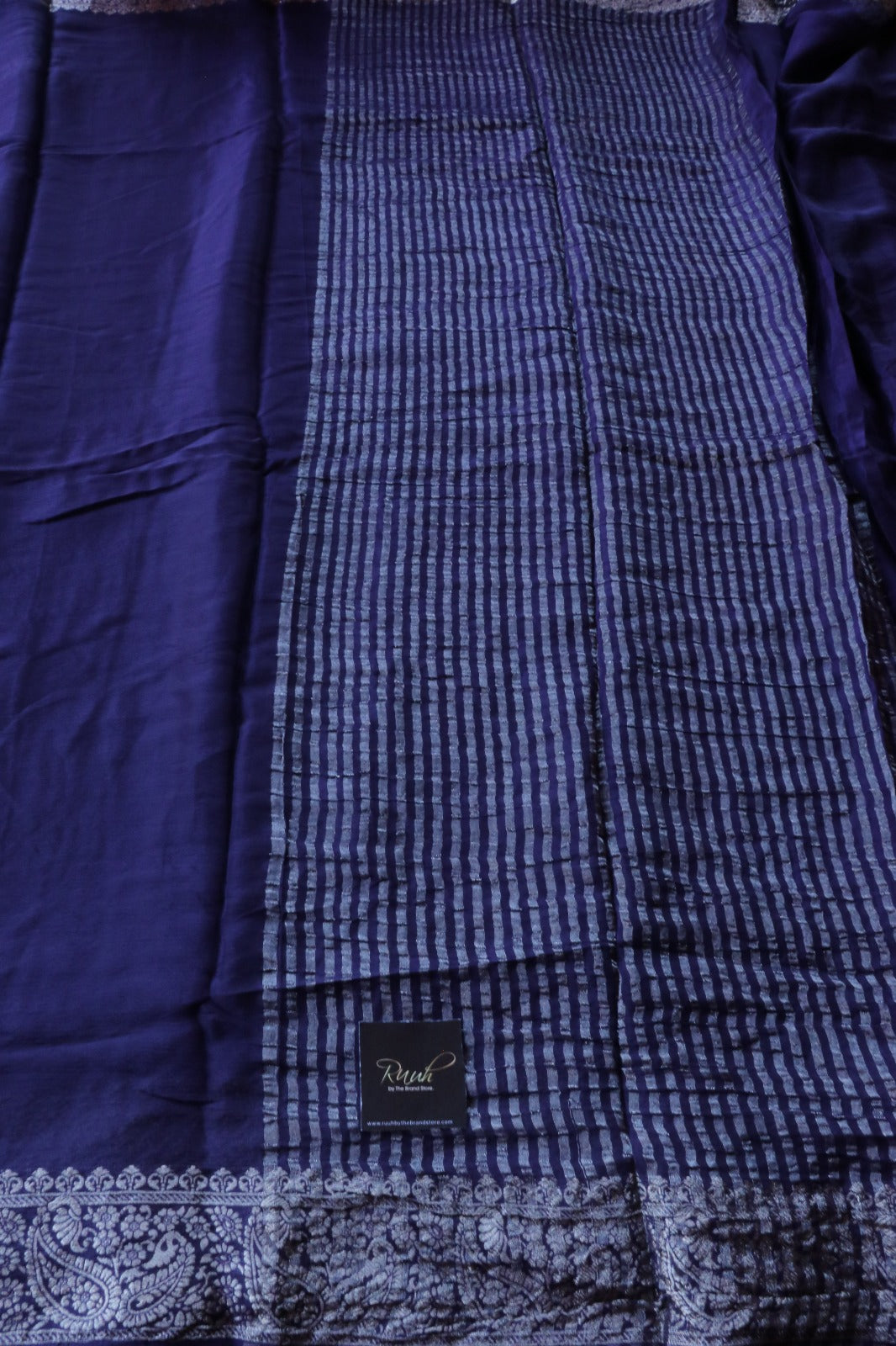 PURPLE VISCOSE CHINNON SAREE