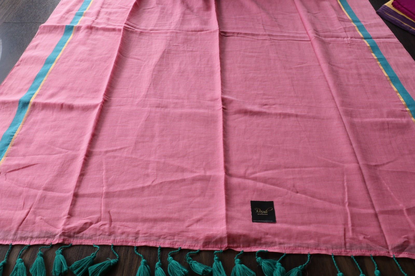 PINK MULMUL COTTON SAREE