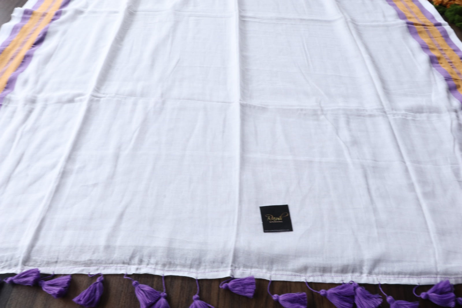 MULMUL ZARI & LAVENDER BORDER