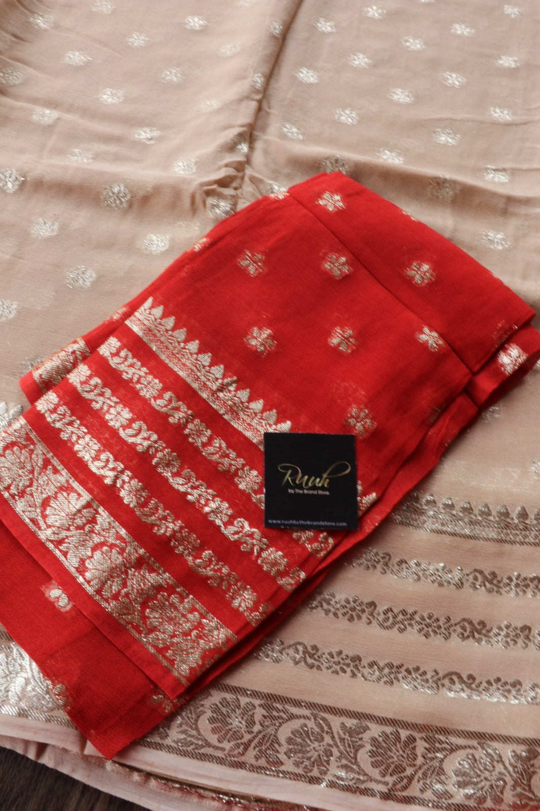VISCOSE SAREE IN LIIGHT BISCUIT COLOUR