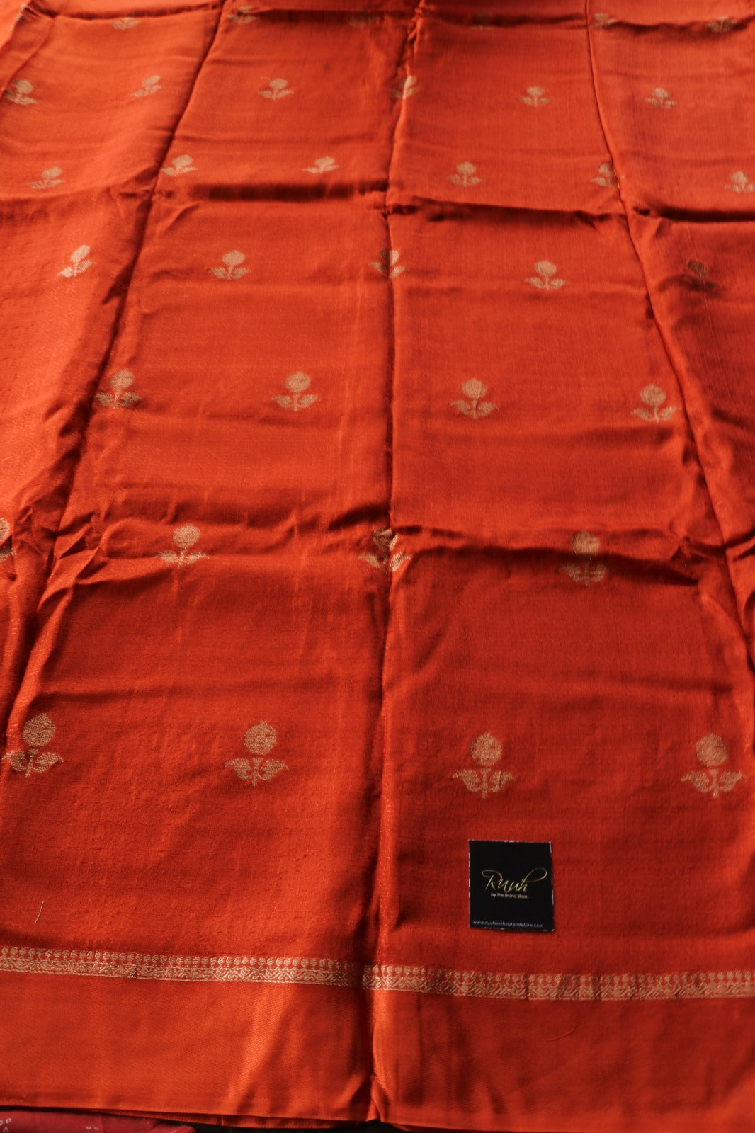 ORANGE VISCOSE KHADI SILK