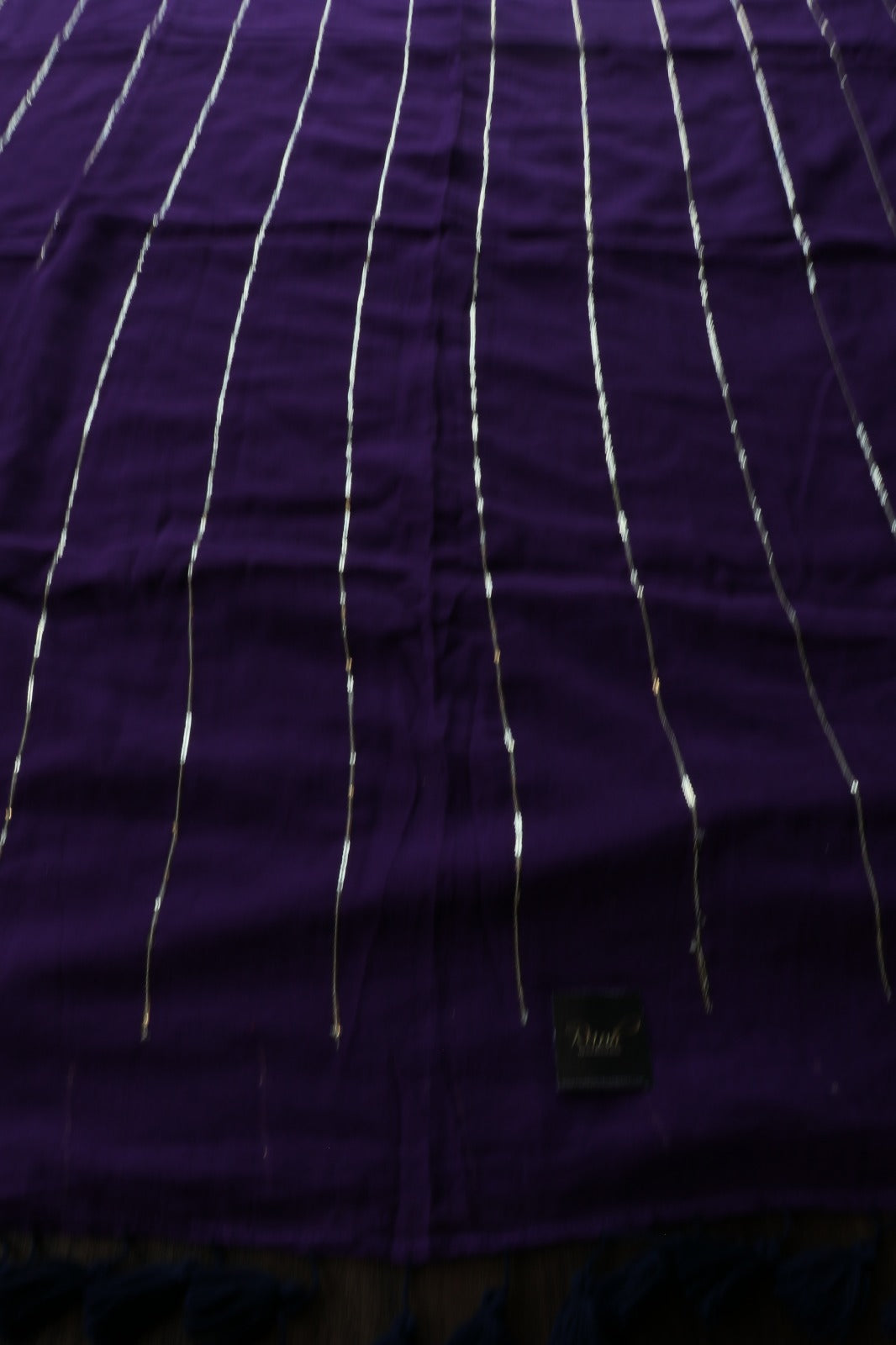 PURPLE MULMUL SEQUENCE SAREE