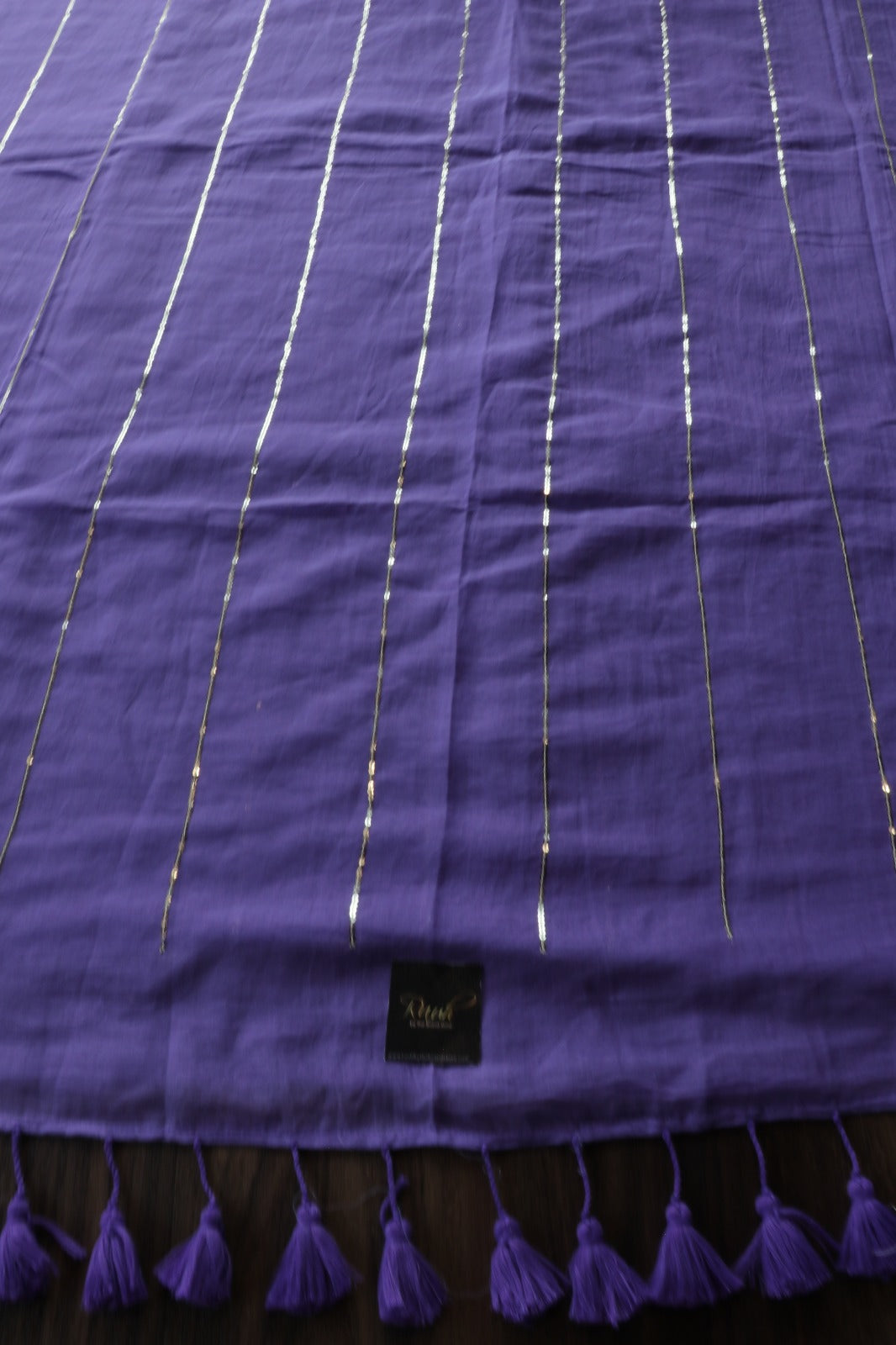 LAVENDER MULMUL SEQUENCE SAREE