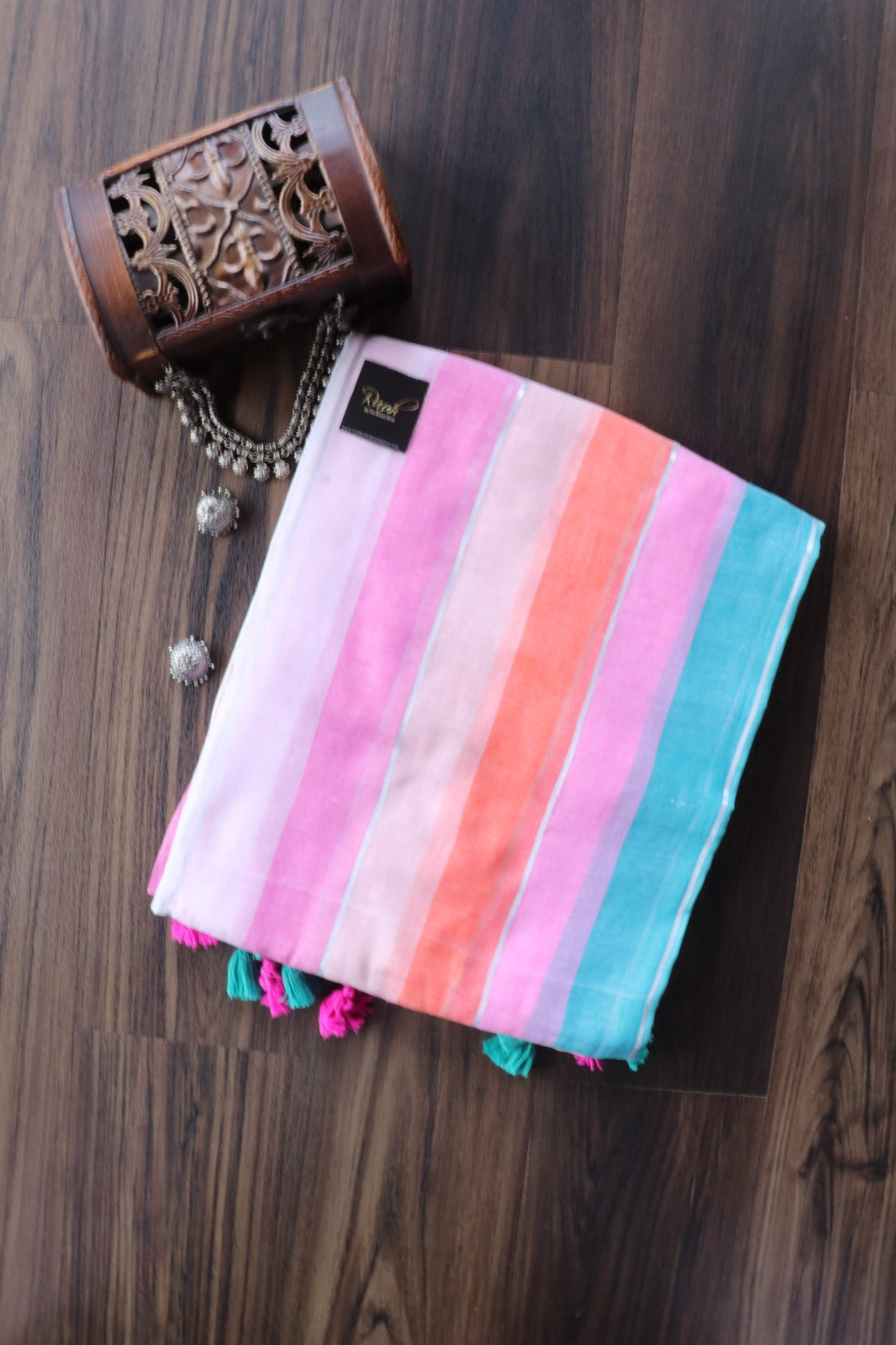 MULMUL MULTI COLOUR SAREE