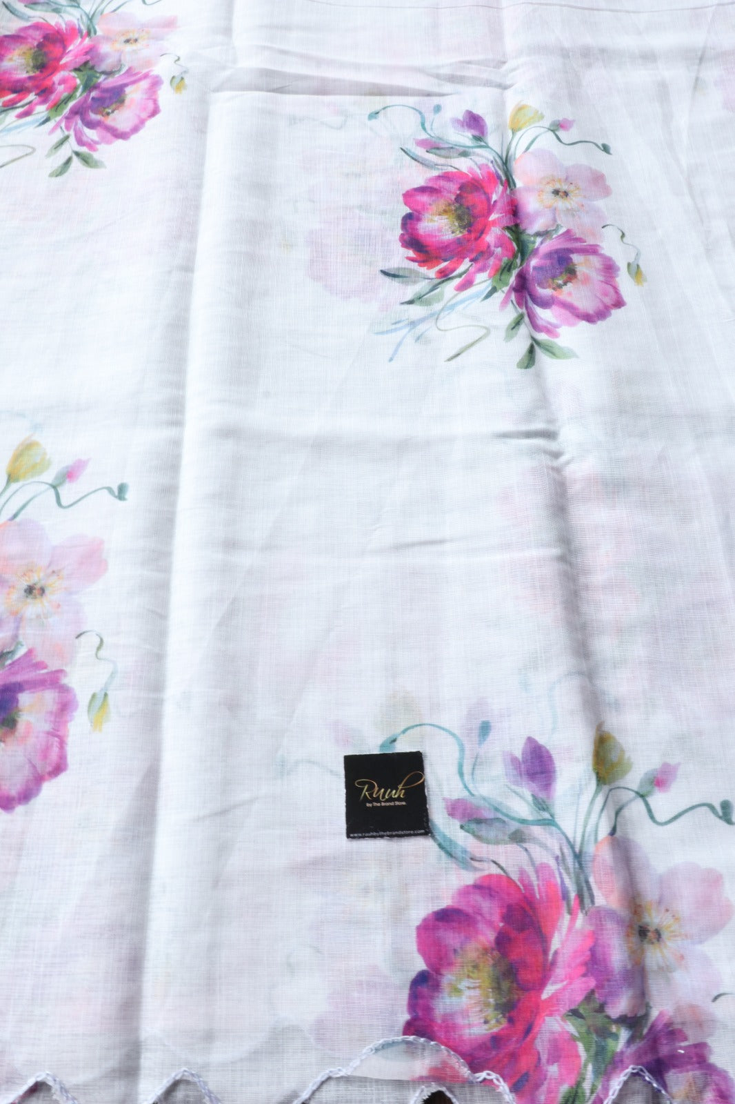 SEMI LINEN FLORAL PRINT SAREE 2