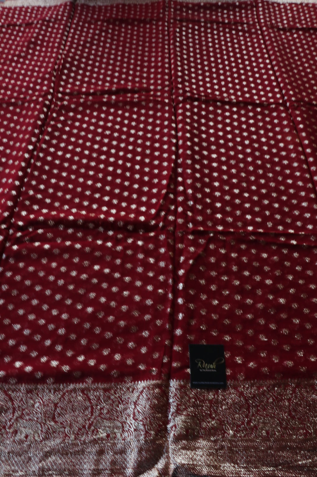 DEEP MAROON VISCOSE GEORGETTE SAREE