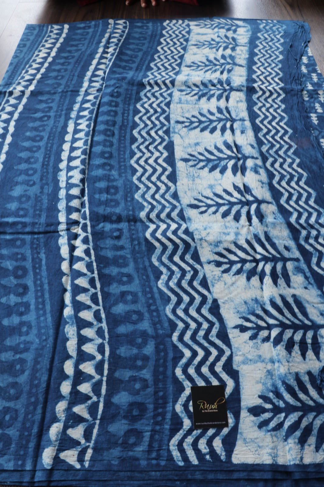 JAIPUR COTTON SAREE IN INDIGO COLOUR