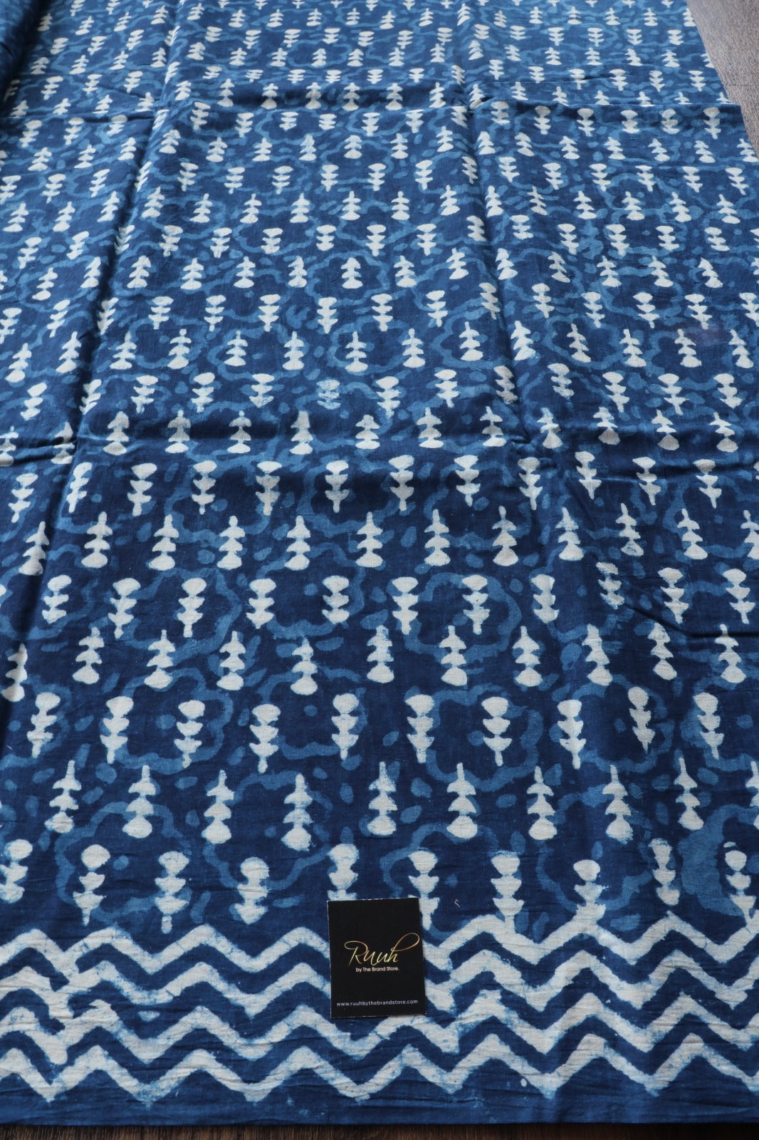 JAIPUR COTTON SAREE IN INDIGO COLOUR