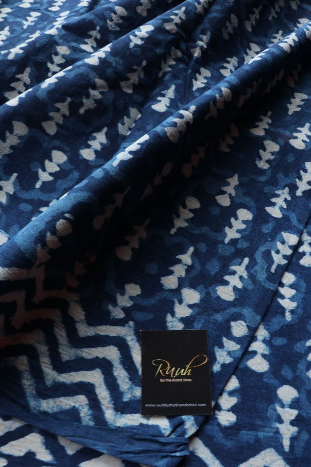 JAIPUR COTTON SAREE IN INDIGO COLOUR