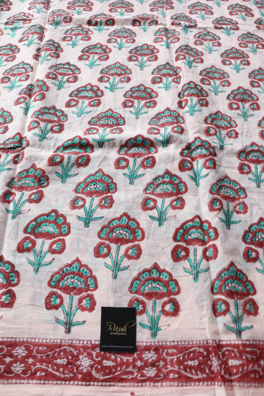 JAIPUR COTTON SAREE IN LIGHT PEACH COLOUR