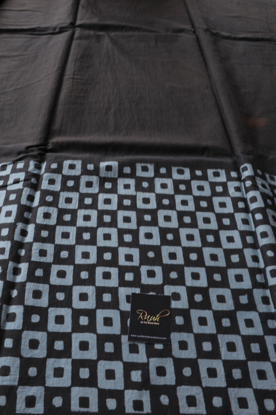 JAIPUR COTTON SAREE IN BLACK COLOUR