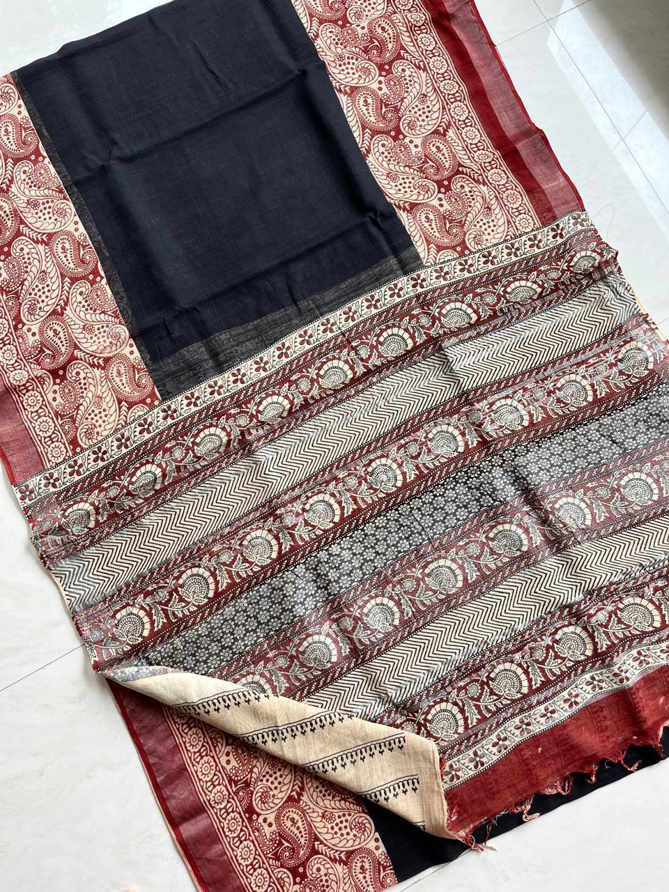 LINEN COTTON SAREE 6